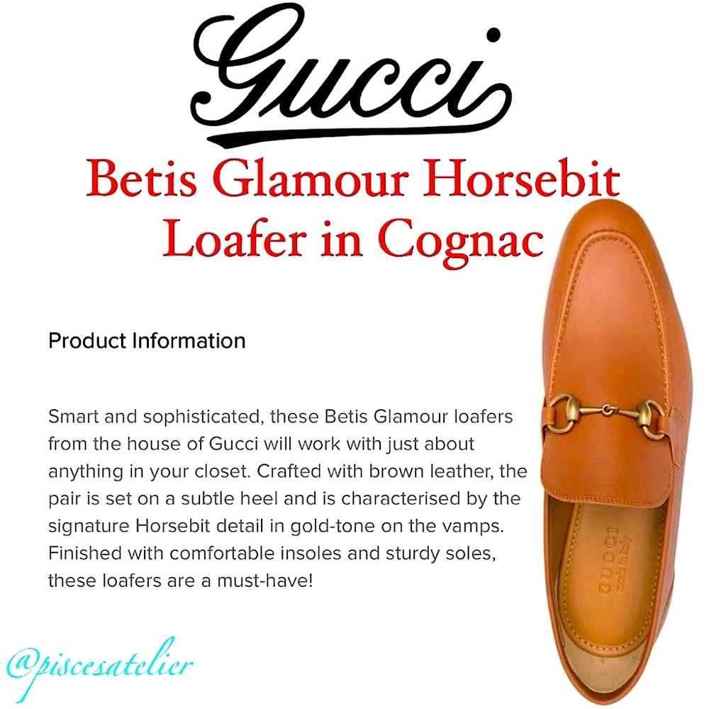 Gucci Betis Glamour Cuir Cognac Leather Horsebit Loafer 247489 BLM00 2535, 8.5 - Picture 6 of 16
